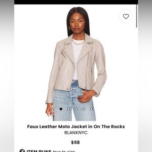 NWT Grey Faux Leather Jacket